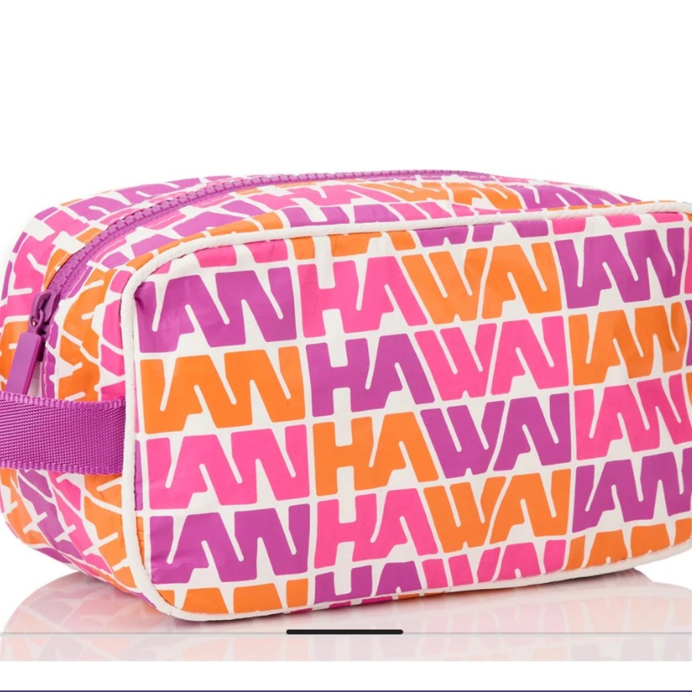 ALOHA Collection Pink and Orange Retro Dopp Kit
